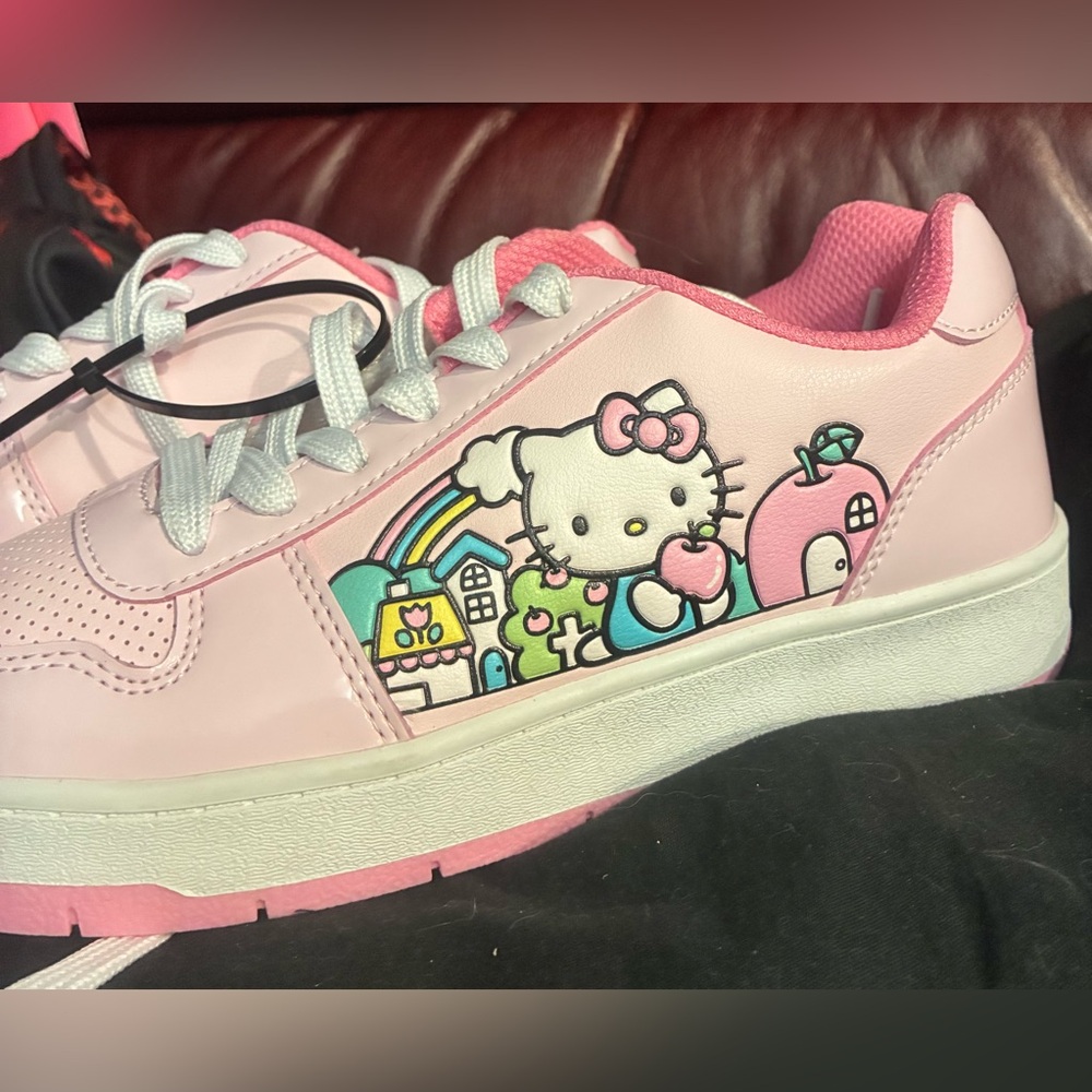 New no tags Hello Kitty Pink and White Women’s Sneakers